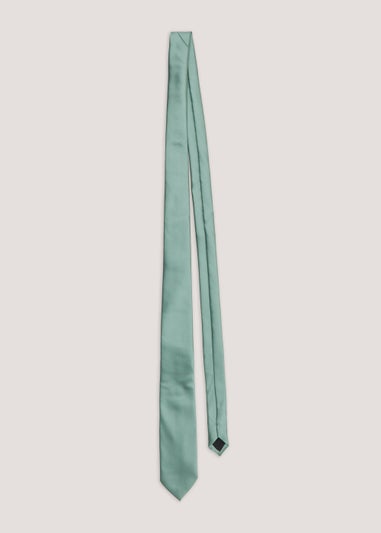 Taylor & Wright Green Plain Skinny Tie