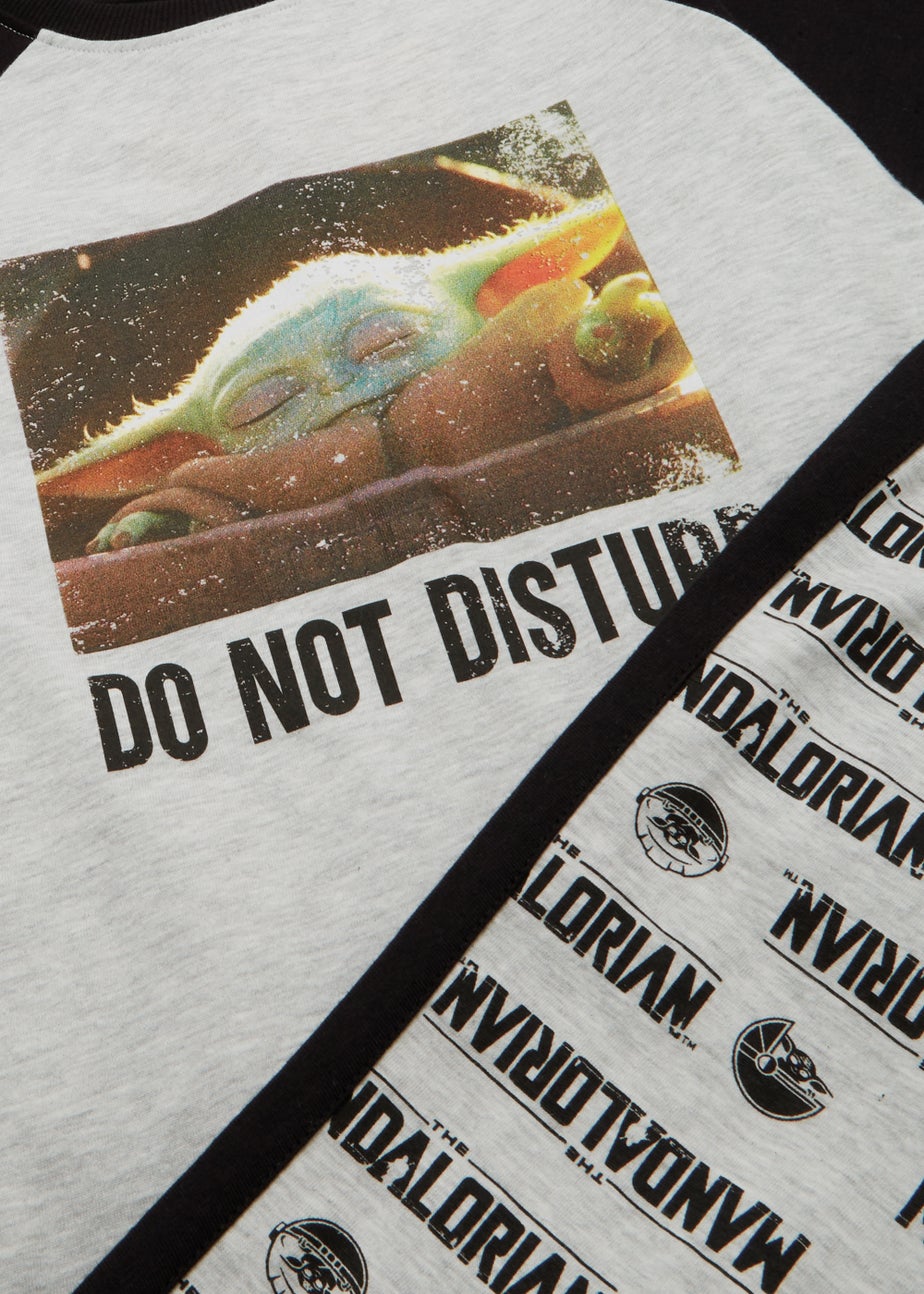 Kids Black Star Wars Mandalorian Pyjama Set (4-13yrs)