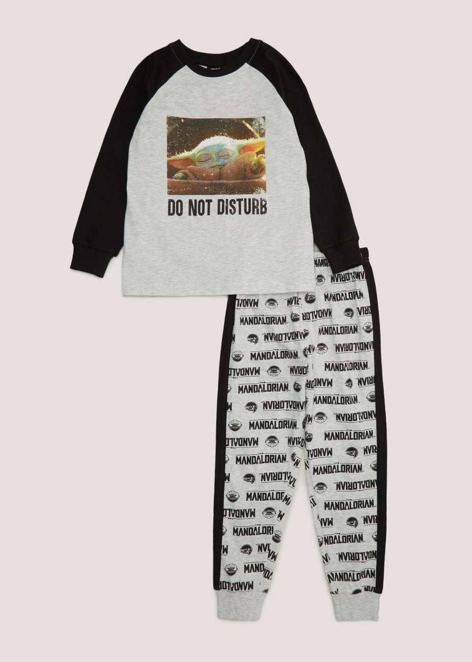 Kids Black Star Wars Mandalorian Pyjama Set (4-13yrs)