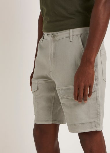 Bone Denim Cargo Shorts