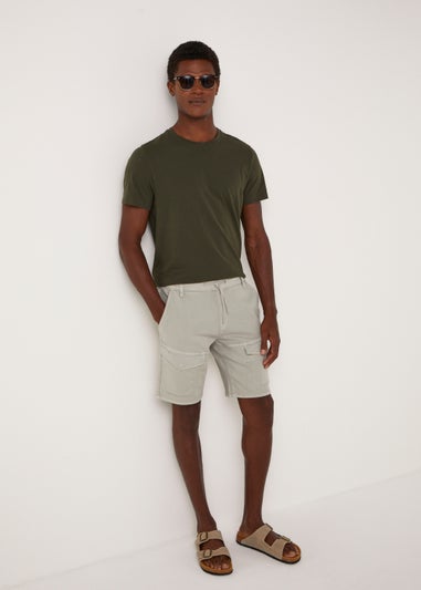 Bone Denim Cargo Shorts