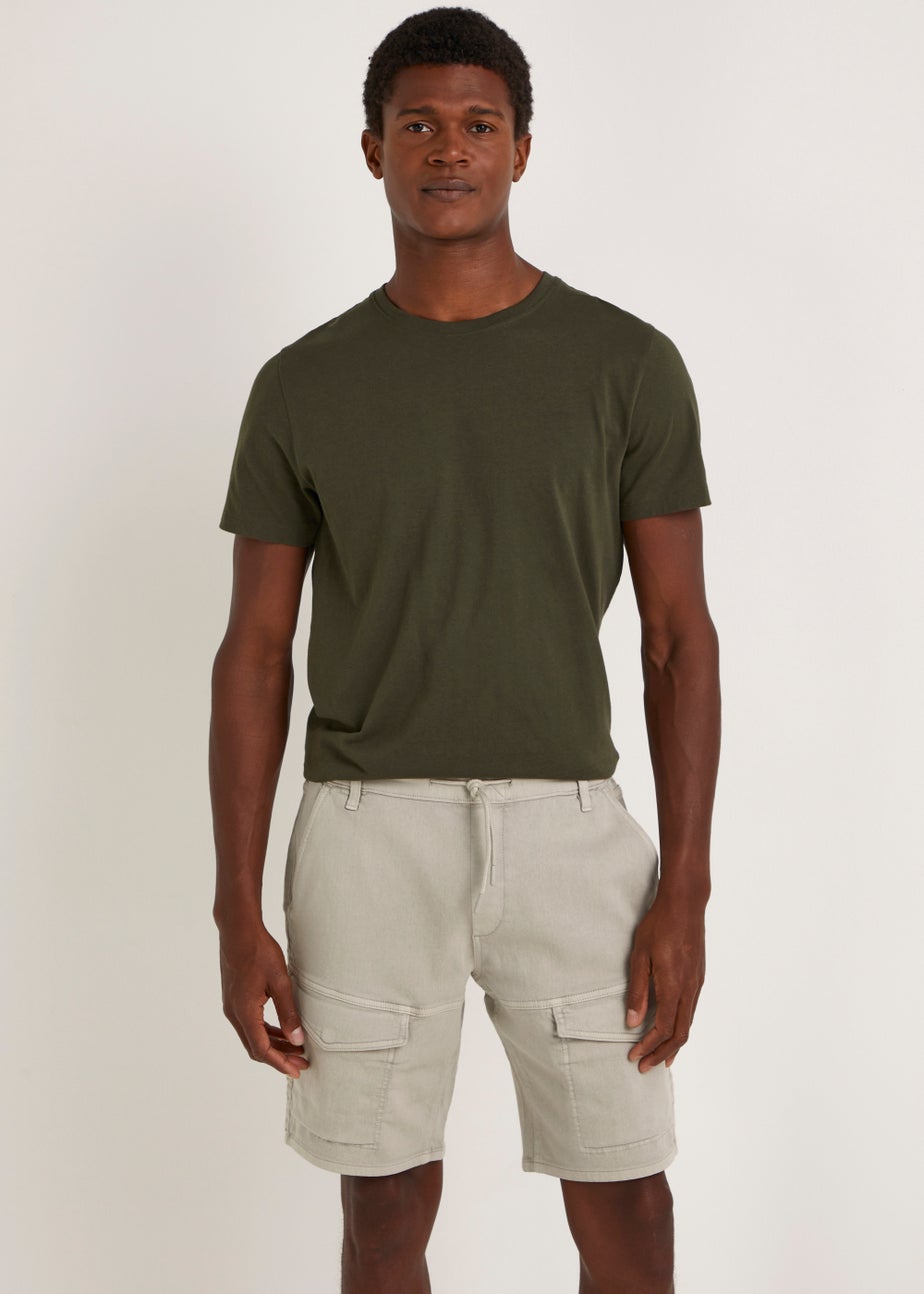 Bone Denim Cargo Shorts