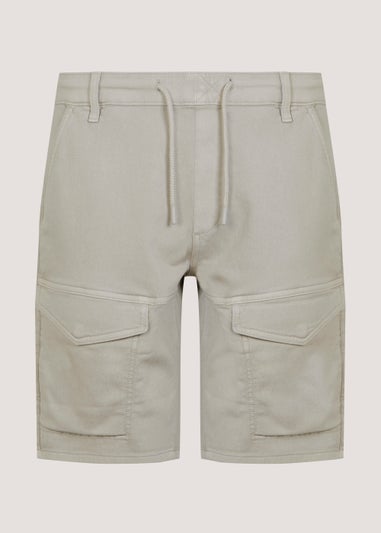 Bone Denim Cargo Shorts