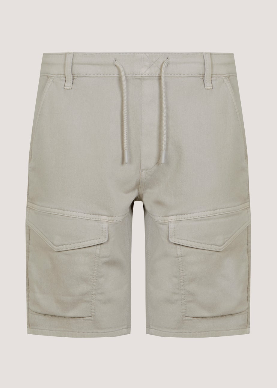 Bone Denim Cargo Shorts
