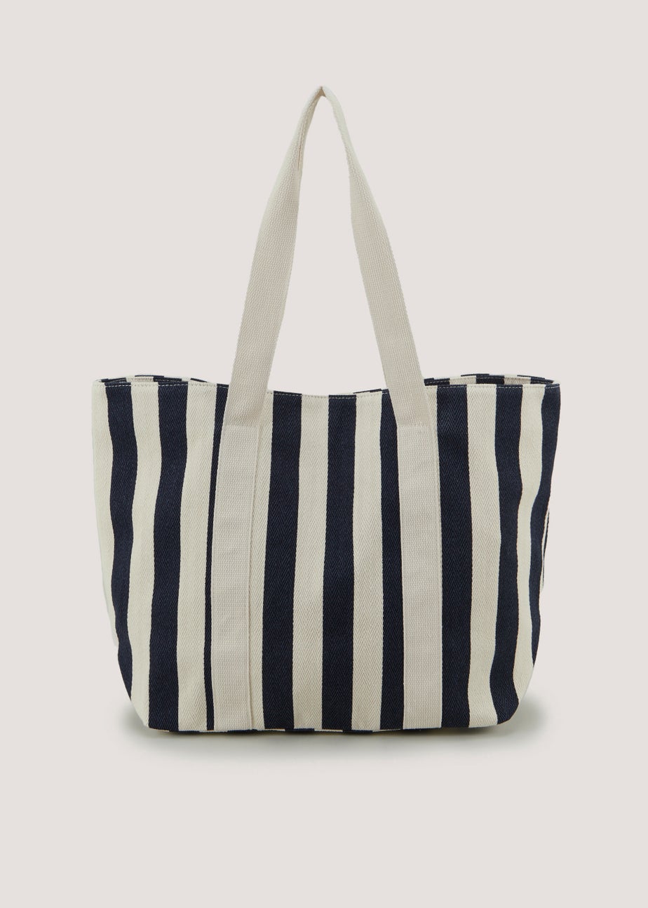 Navy Nautical Beach Bag