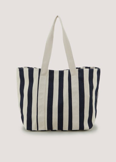 Navy Nautical Beach Bag