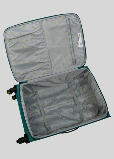IT Luggage Teal Soft Shell Suitcase
