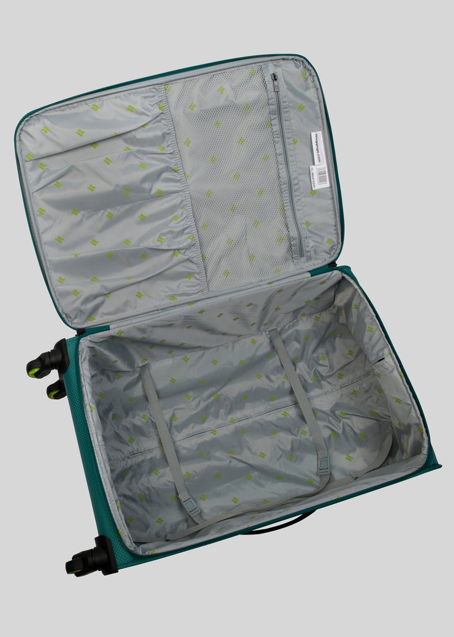 IT Luggage Teal Soft Shell Suitcase