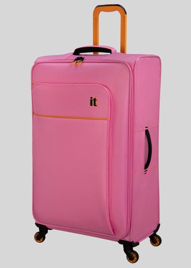 IT Luggage Pink Soft Shell Suitcase