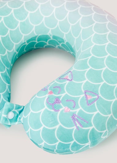 Mermaid Cat Travel Neck Pillow (31.5cm x 31cm x 9cm)