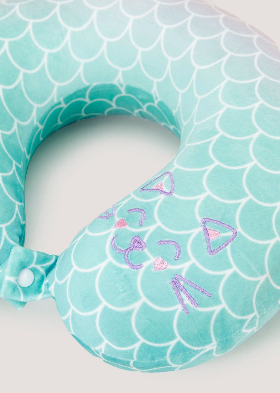 Mermaid Cat Travel Neck Pillow (31.5cm x 31cm x 9cm)