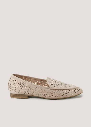 Nude Laser Cut Loafers