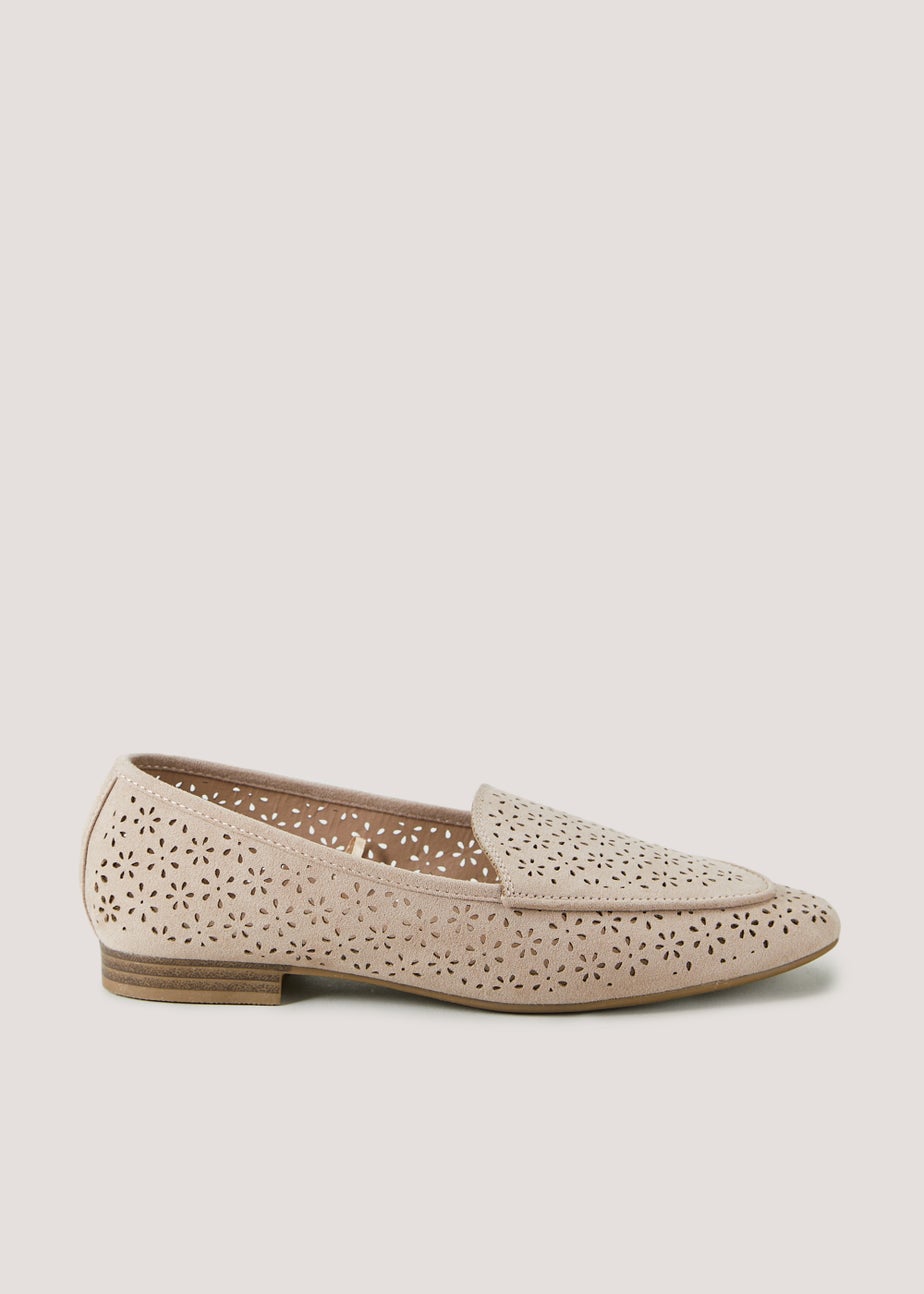 Nude Laser Cut Loafers