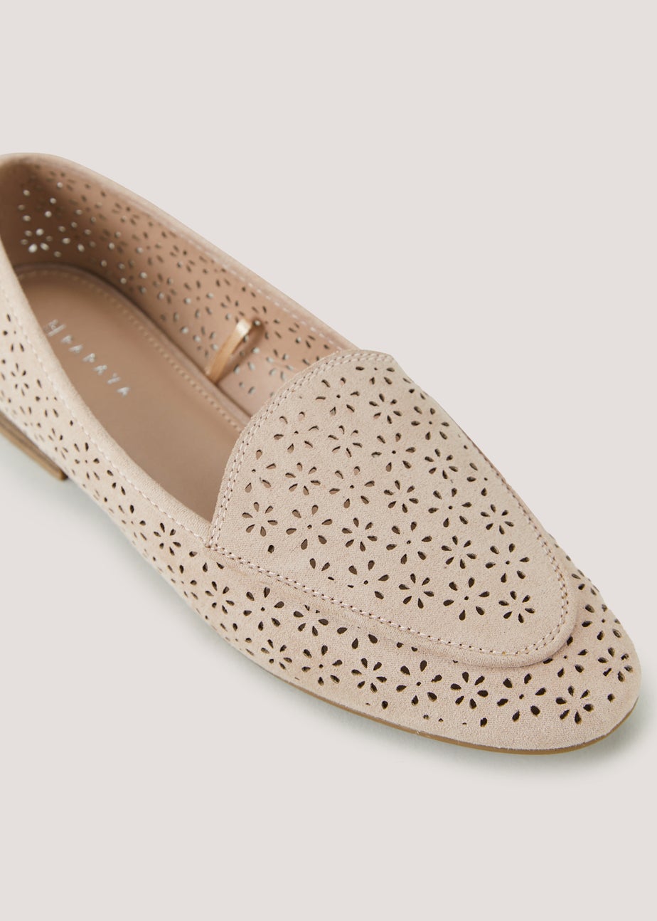 Nude Laser Cut Loafers