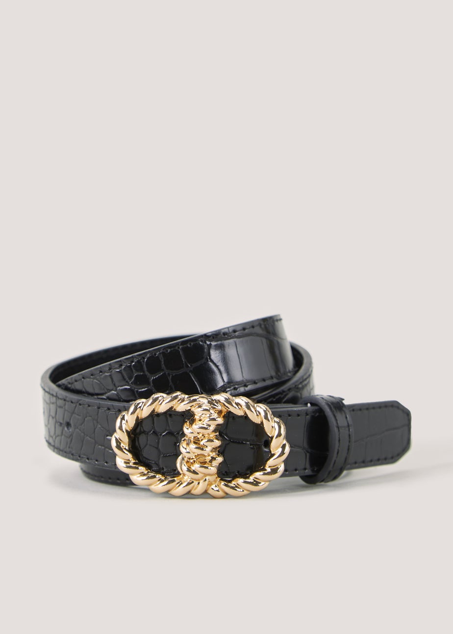 Black Double Ring Belt