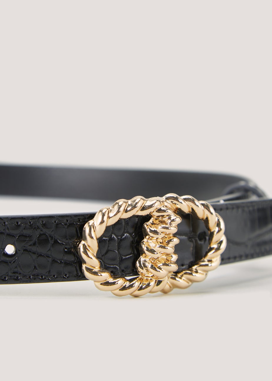 Black Double Ring Belt