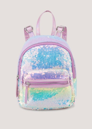 Girls Pink Sequin Backpack