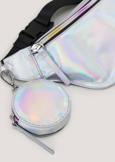 Girls Silver Bum Bag