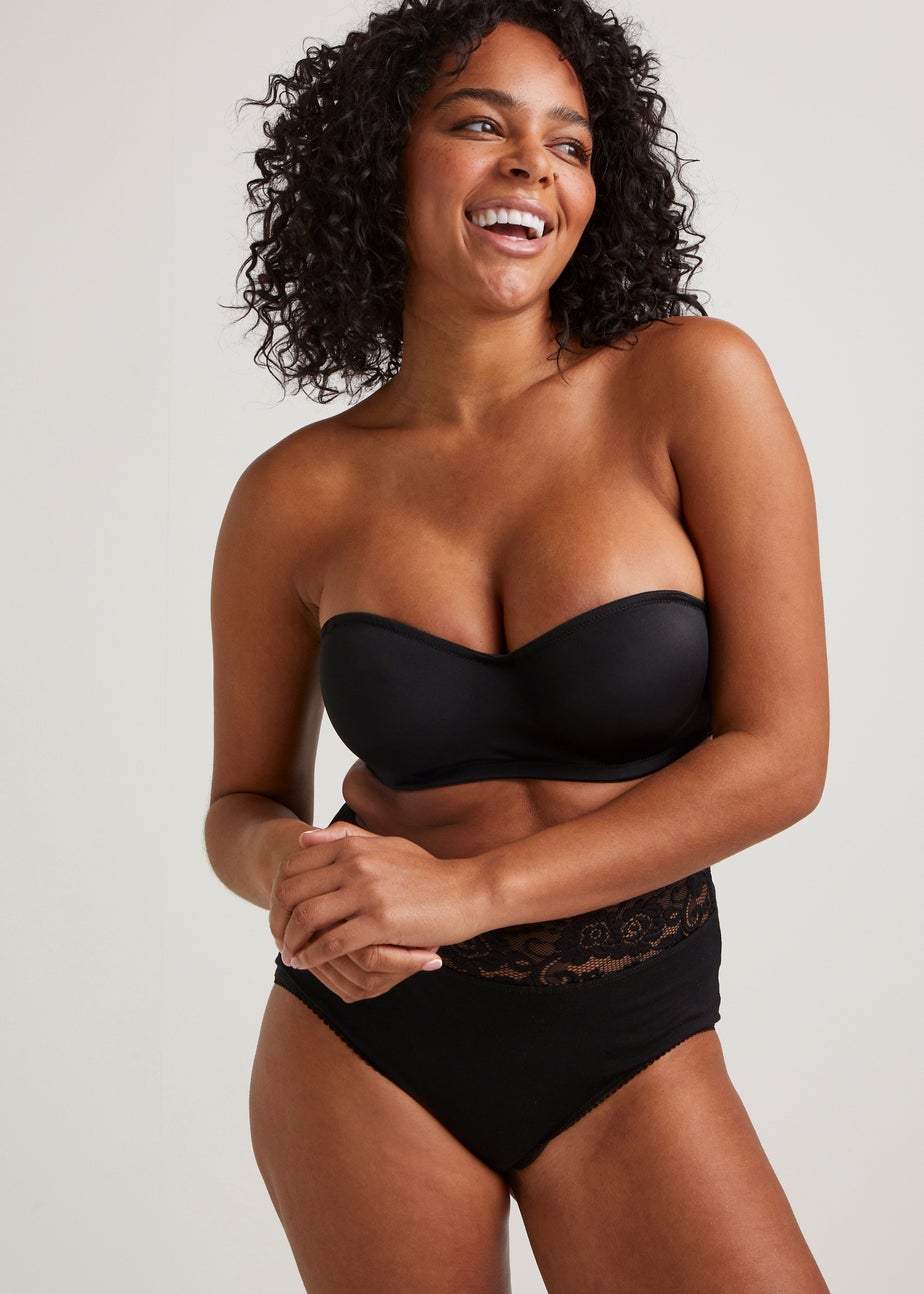DD+ Black Non Padded Multiway Bra