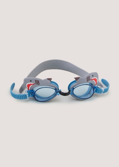 Boys Blue Shark Goggles (One Size)