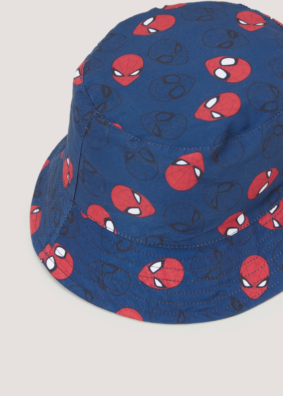 Boys Navy Marvel Spider-Man Bucket Hat (3-10yrs) Matalan