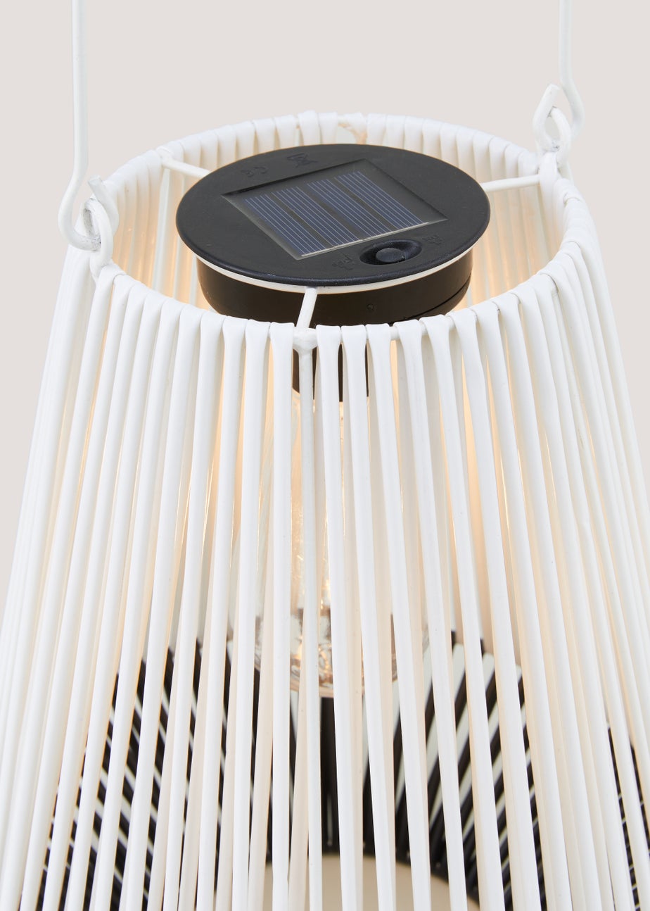 Black & White Solar Lantern (27.5cm x 23cm)