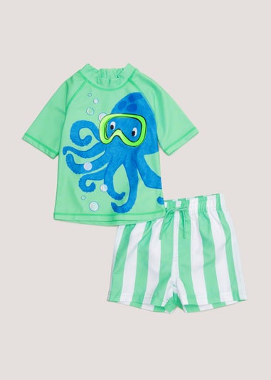 Boys Blue Octopus Swim Set (9mths-6yrs)