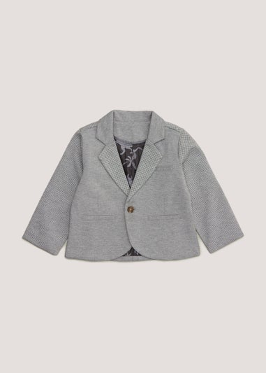 Boys Mini Me Grey Smart Jersey Blazer (9mths-4yrs)