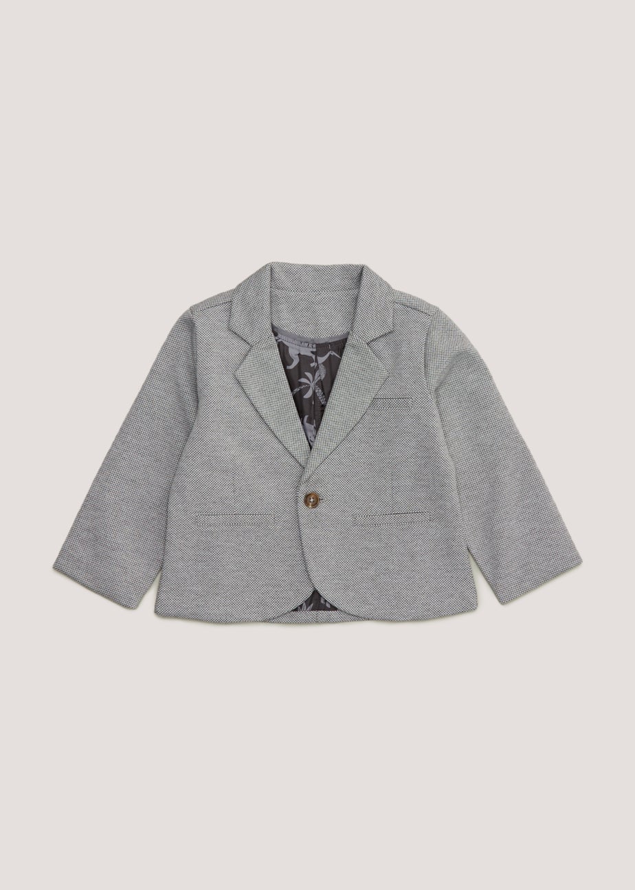 Boys Mini Me Grey Smart Jersey Blazer (9mths-4yrs)