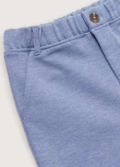 Boys Mini Me Blue Smart Jersey Trousers (9mths-4yrs)