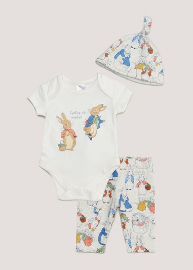 Baby Cream Peter Rabbit 3 Piece Set (Newborn-18mths)