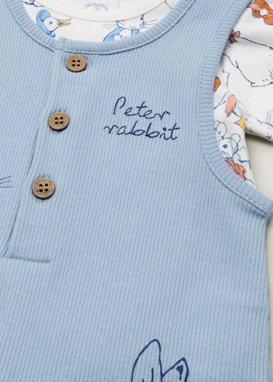Baby Blue Peter Rabbit Dungarees & Top Set (Newborn-18mths)