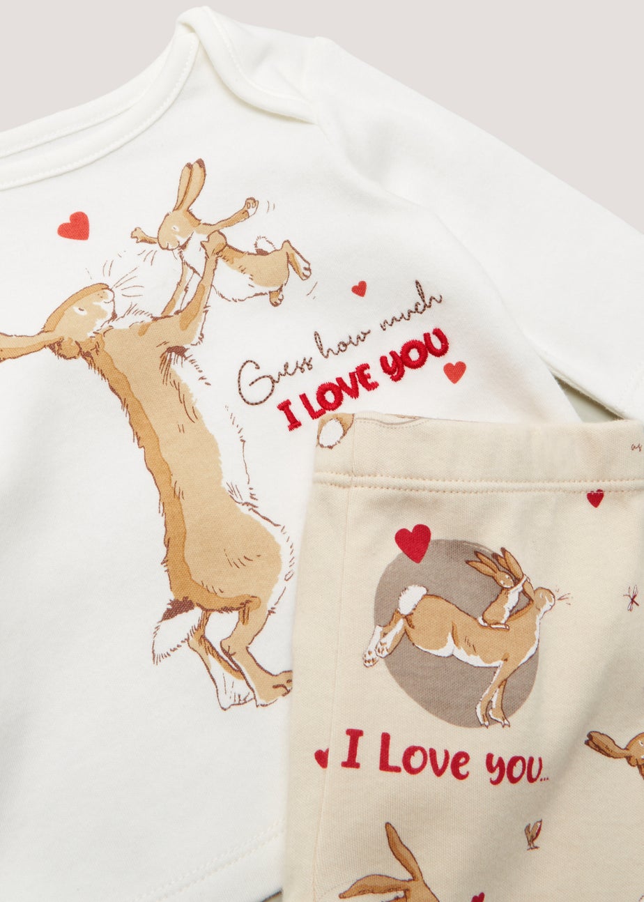 Baby Cream Guess How Much I Love You T-Shirt & Leggings Set (Newborn-12mths)