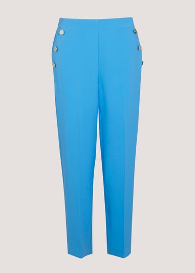 Be Beau Blue Crepe Trousers