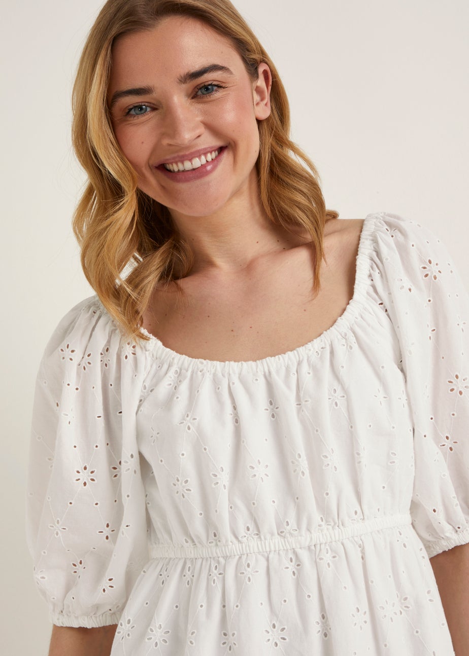 White Schiffley Mini Dress