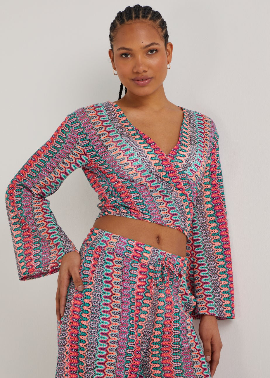 Be Beau Zigzag Knitted Crop Top