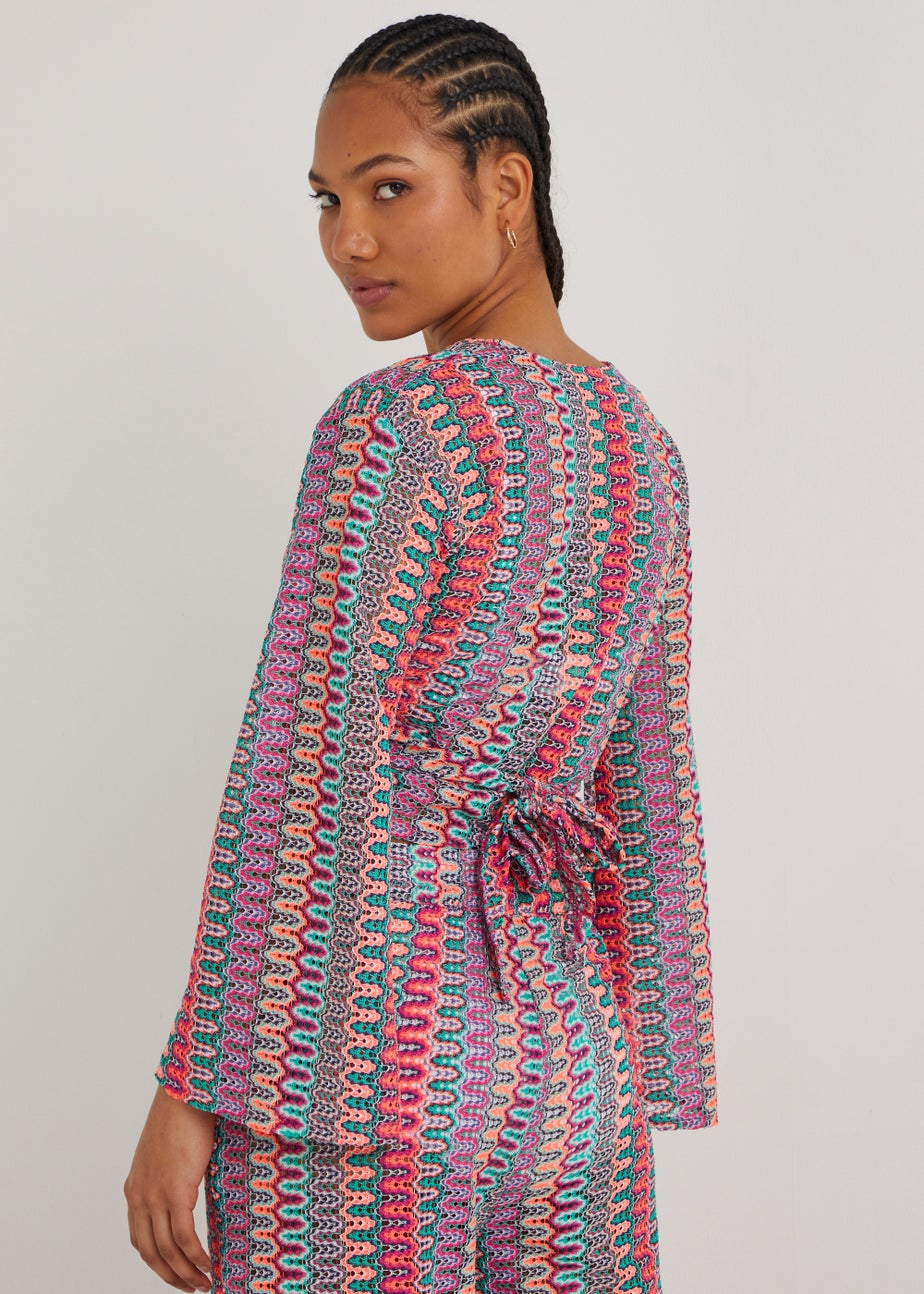 Be Beau Zigzag Knitted Crop Top