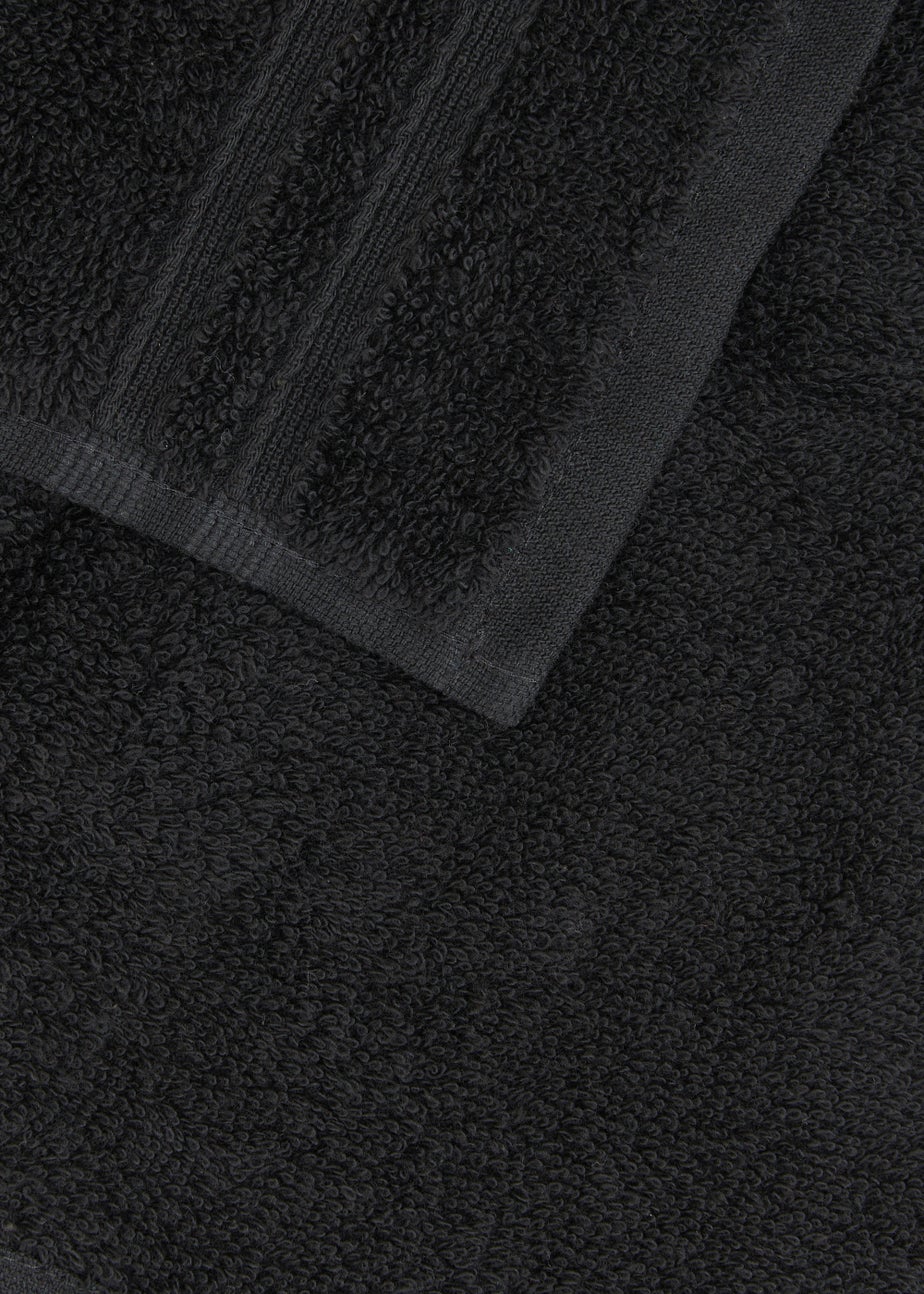 4 Pack Black 100% Egyptian Cotton Face Cloths