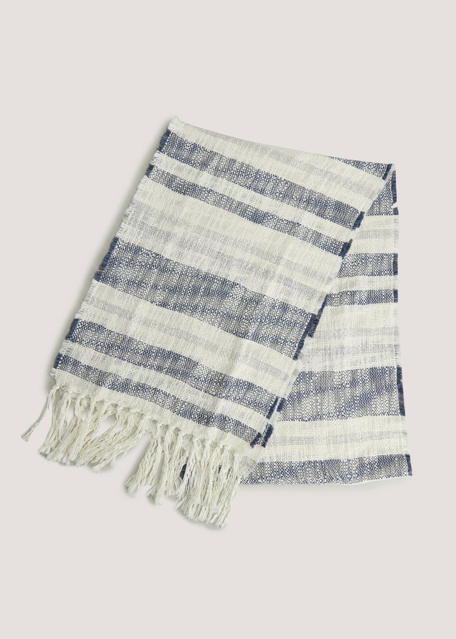 Blue & White Stripe Table Runner