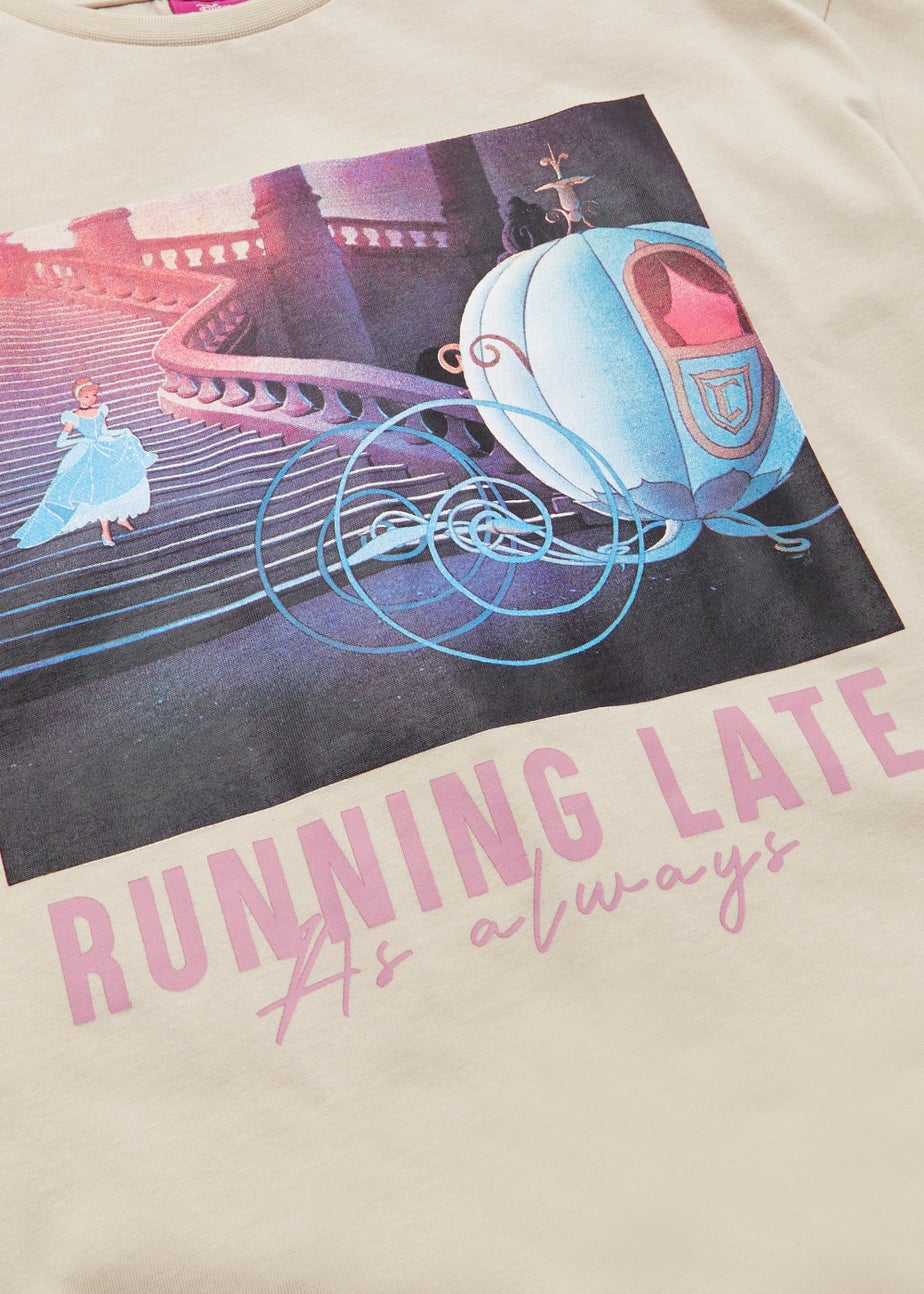 Kids Beige Disney Cinderella T-Shirt & Shorts Set (4-11yrs)