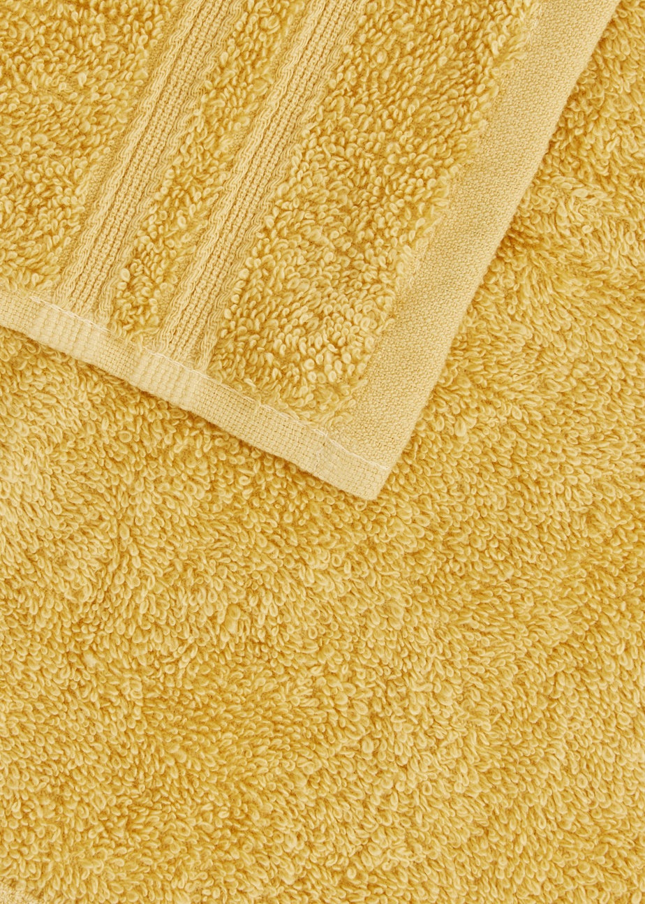 4 Pack Yellow 100% Egyptian Cotton Face Cloths