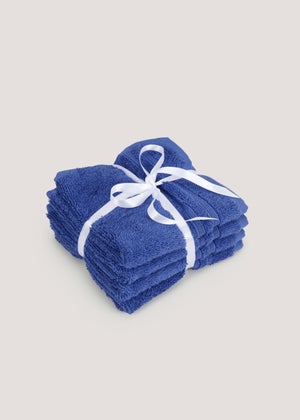 4 Pack Royal Blue 100% Egyptian Cotton Face Cloths