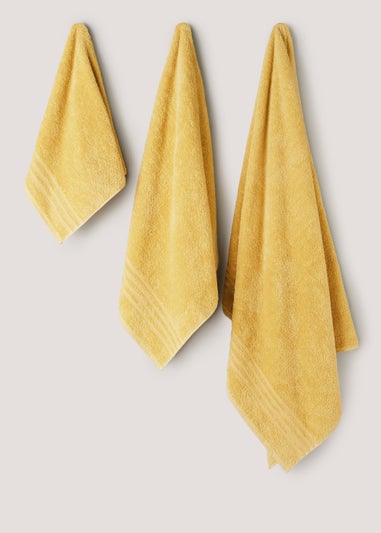 Yellow 100% Egyptian Cotton Towels