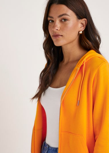 Orange Zip Up Hoodie