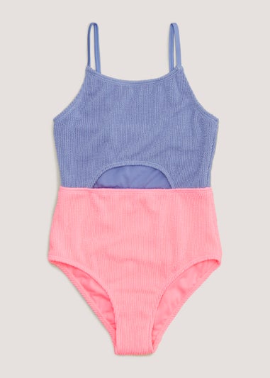 Girls Candy Couture Colour Block Swimming Costume (9-16yrs)