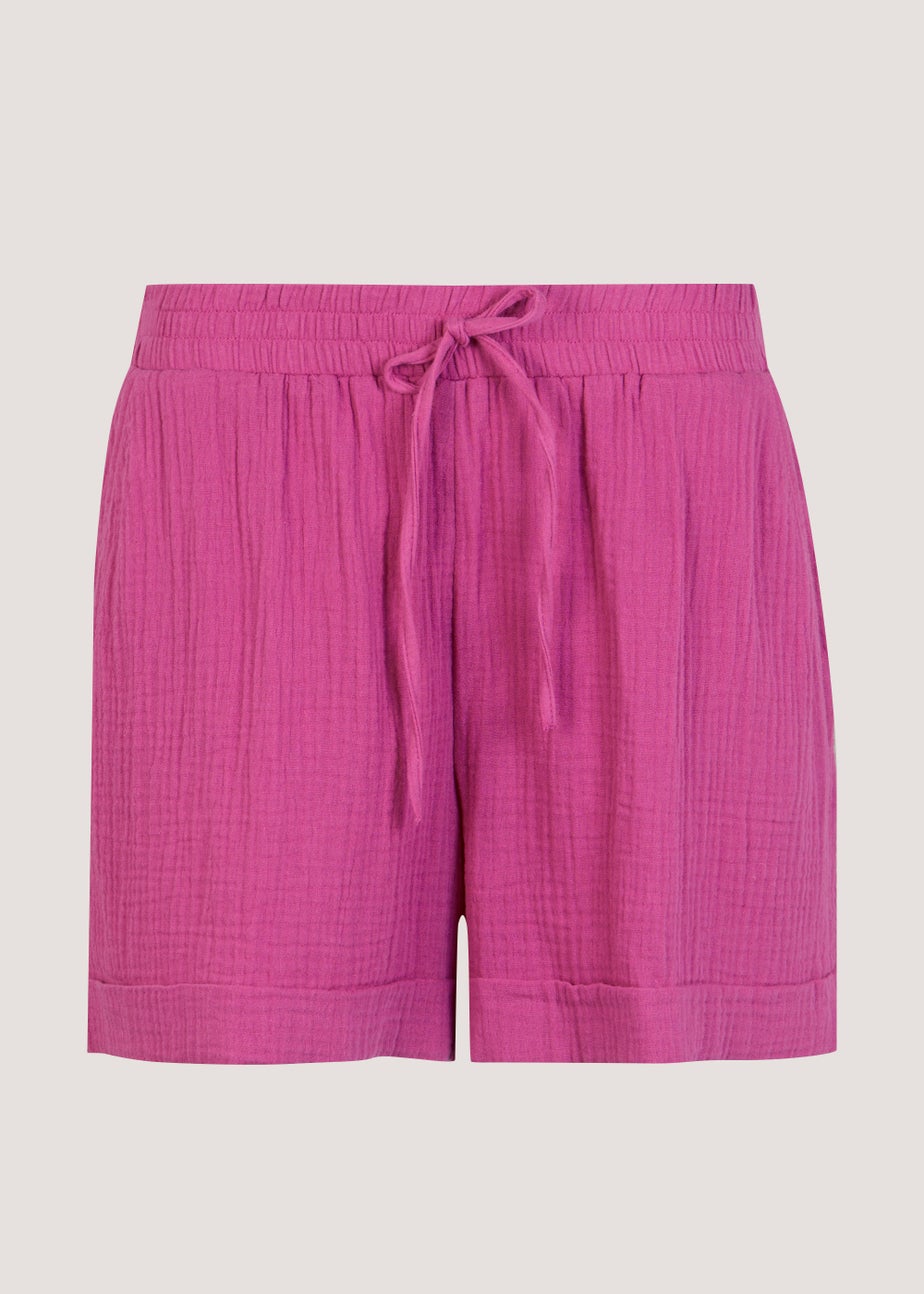 Pink Double Cloth Shorts