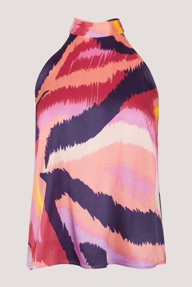 Et Vous Pink Tie Dye High Apex Co-Ord Top