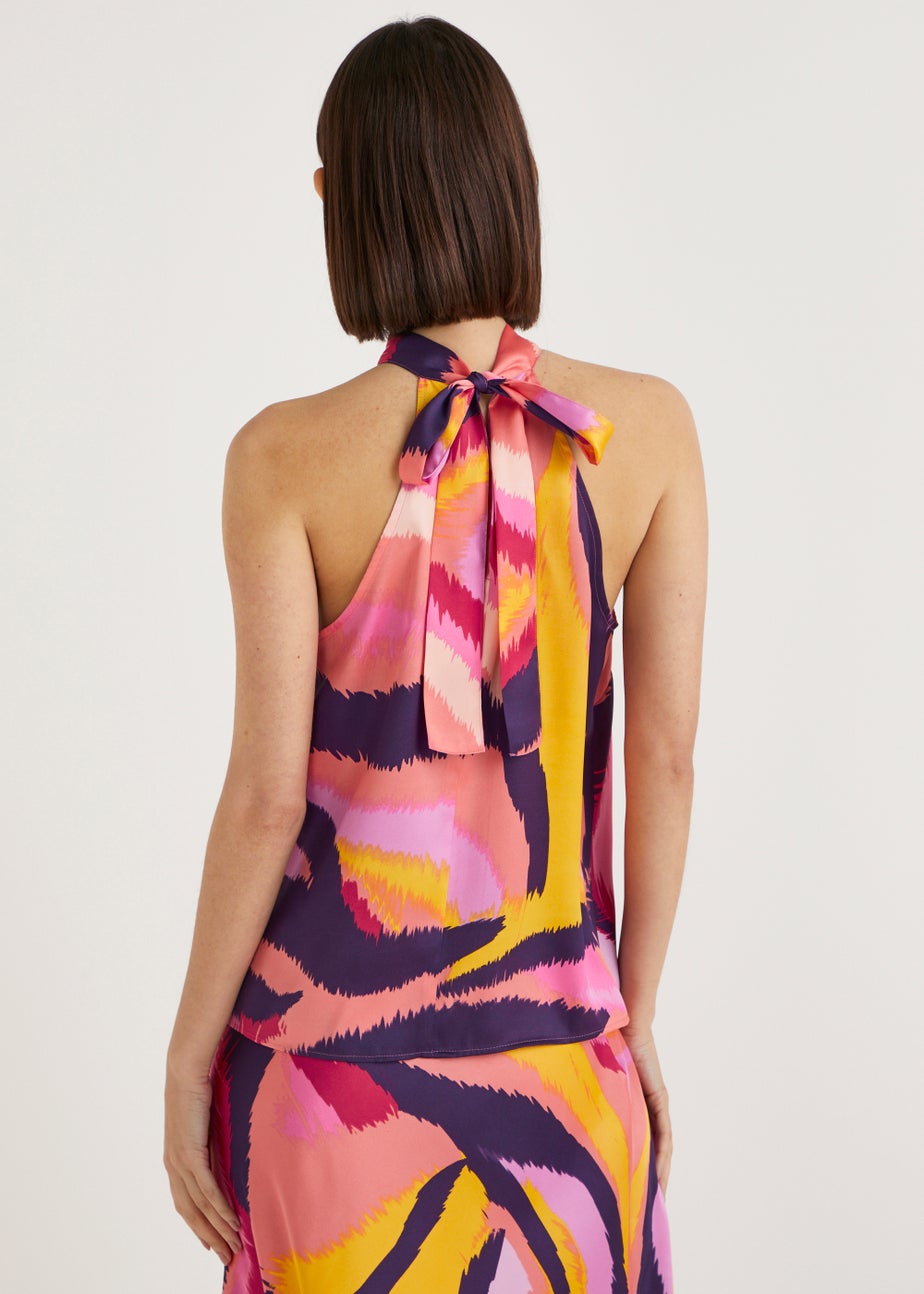 Et Vous Pink Tie Dye High Apex Co-Ord Top