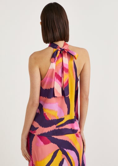 Et Vous Pink Tie Dye High Apex Co-Ord Top