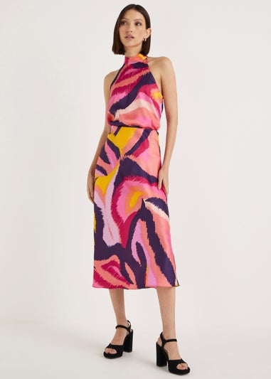 Et Vous Pink Tie Dye High Apex Co-Ord Top